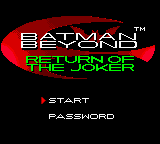 Batman Beyond - Return of the Joker (USA) Title Screen